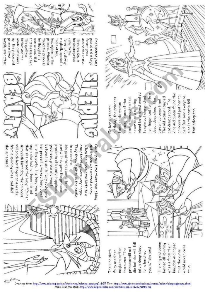 Sleeping Beauty Story Mini Book