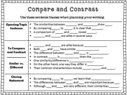 Language Frames: Compare And Contrast