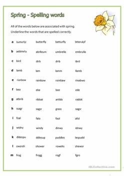 Spring Spelling Check-In