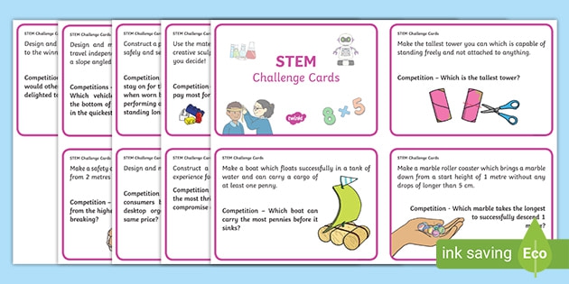 Stem Challenge Cards For Kids Teacher Made