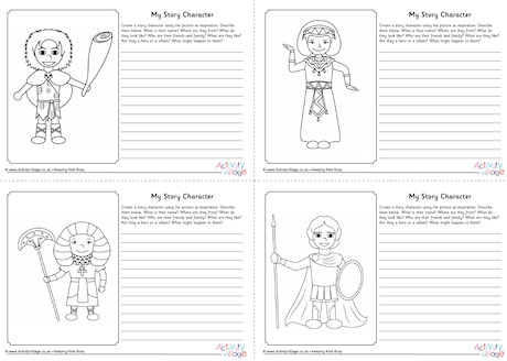 Story Character Worksheets