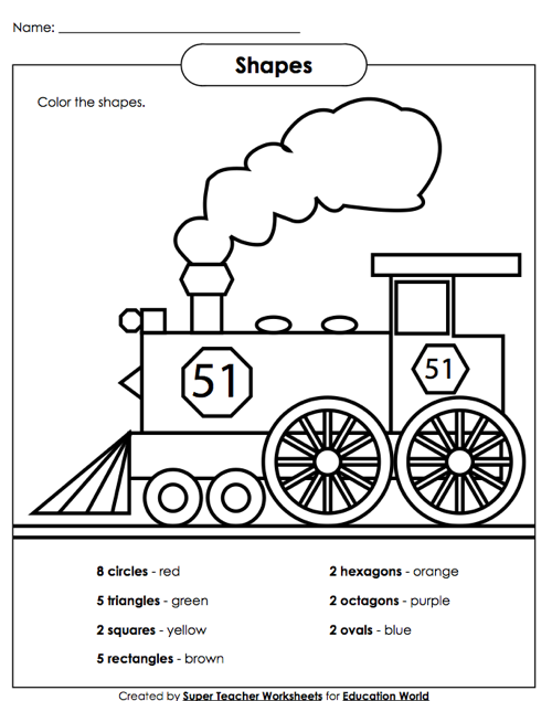 Super Teacher Shapes Worksheet