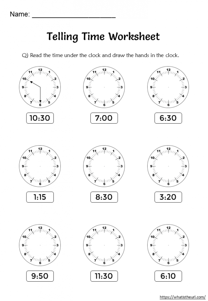 Telling Time Worksheets