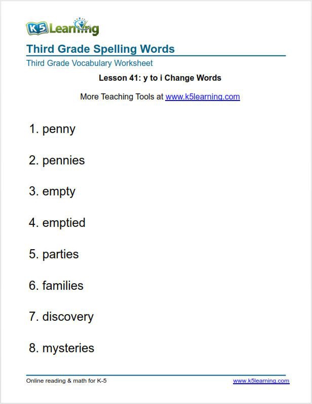 spell it for third grade 1 worksheets 99worksheets