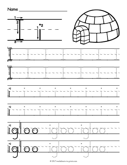 Trace The Letter I Worksheets | 99Worksheets