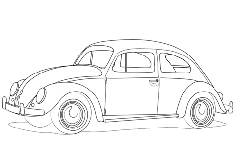 Vw Beetle Coloring Page