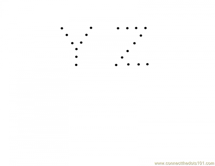 Alphabets Y And Z Dot To Dot Printable Worksheet