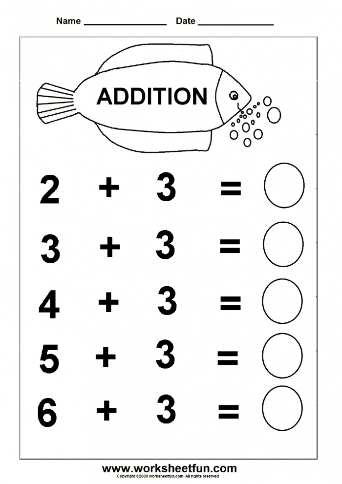 Beginner Addition   Kindergarten Addition Worksheets  Free