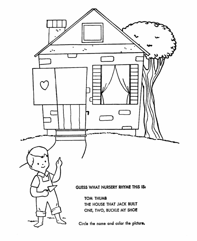 Bluebonkers Nursery Rhymes Quiz Coloring Page Sheets