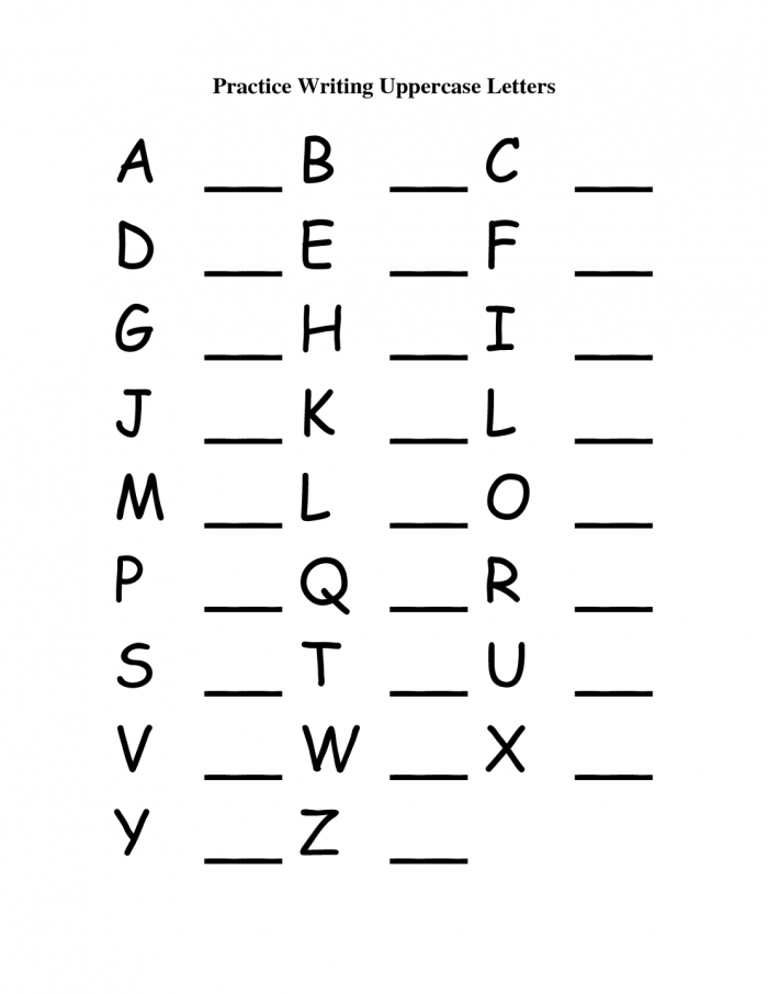 Capital And Lowercase Letters Worksheet