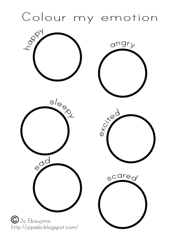 Emotions Coloring Sheet 6 Worksheets 99Worksheets