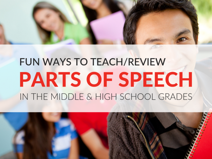 Creative Ways To Teach Parts Of Speech In Middle School And High