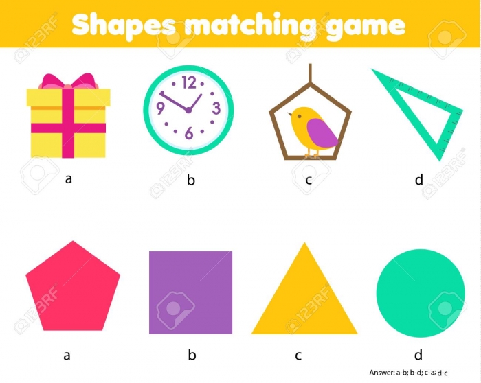 Educational Children Game Matching Game Worksheet For Kids