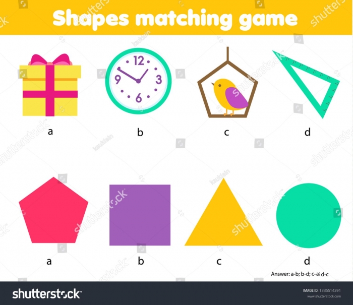 Educational Children Game Matching Game Worksheet For Kids Match