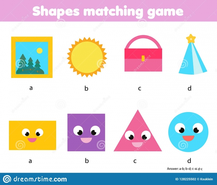 Educational Children Game Matching Game Worksheet For Kids Match