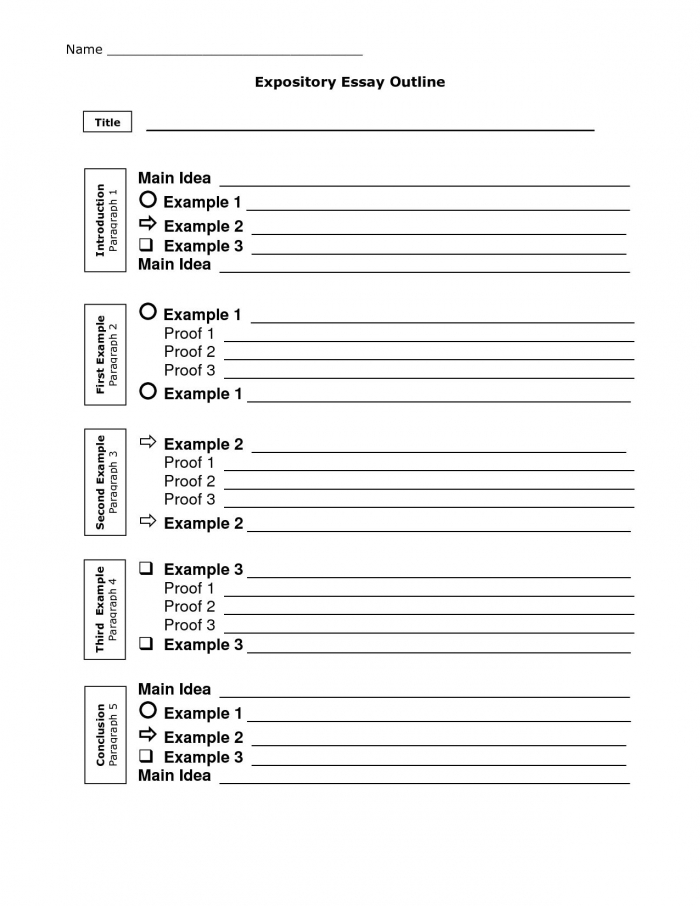 essay outline worksheet