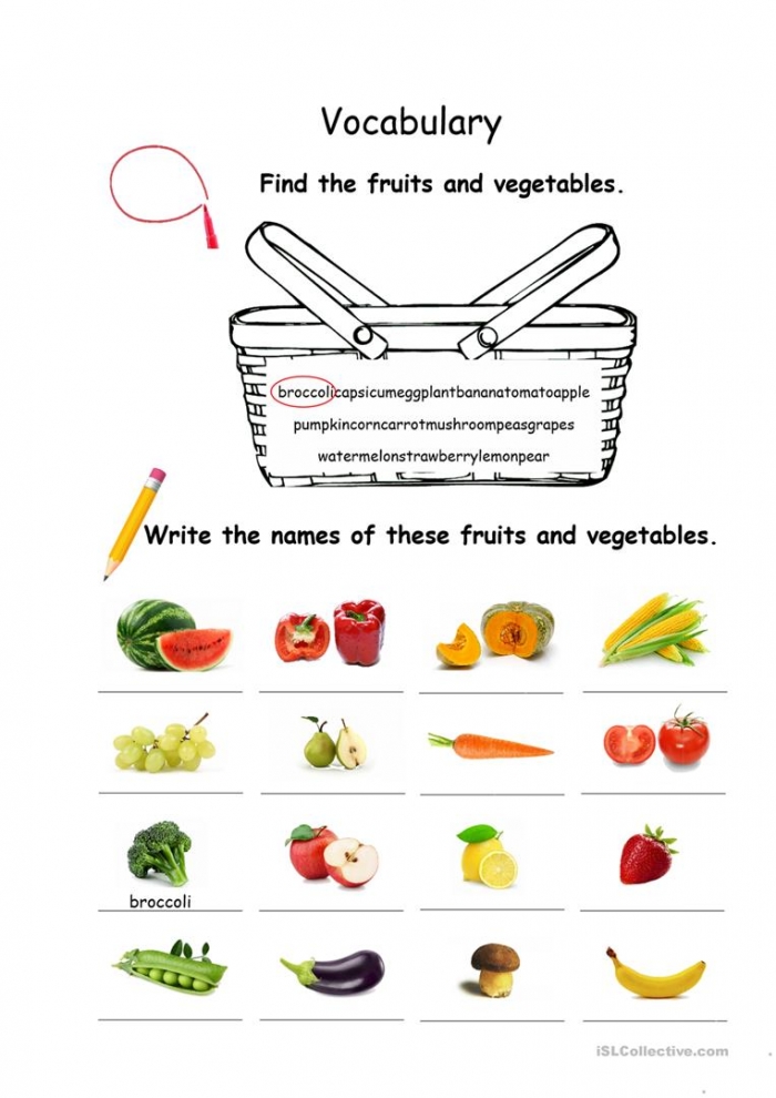 Fruit And Vegetables Basket