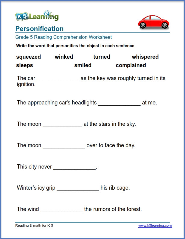 Grade  Reading Comprehension Exercises