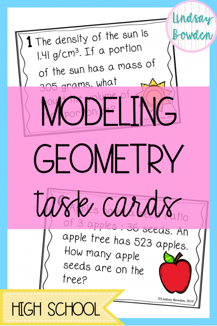 Modeling Geometry Task Cards