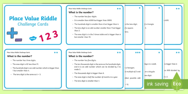 Place Value Maths Riddles For Kids Teacher Made
