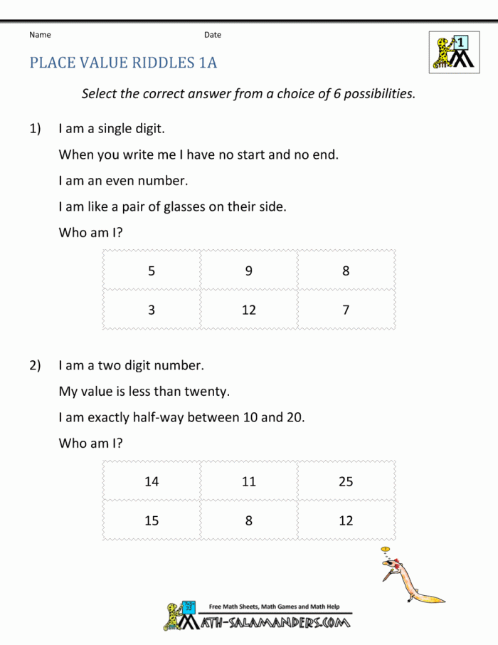 Place Value Riddles