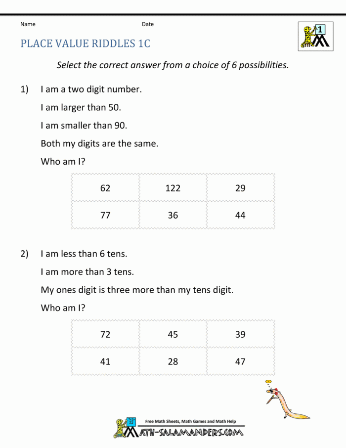 Place Value Riddles