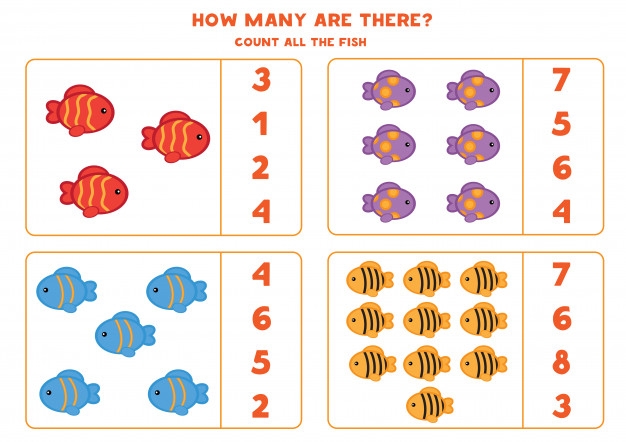 counting fish worksheets 99worksheets
