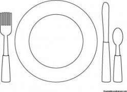 Dinner Plate Coloring Page
