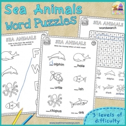 Ocean Animals Word Problems