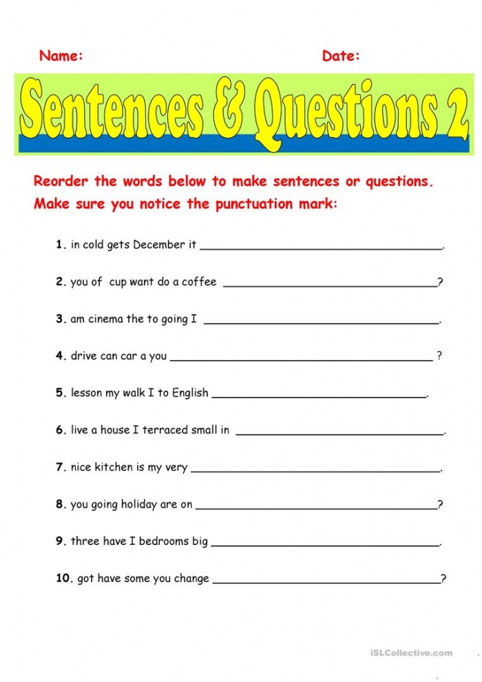 Sentences   Questions
