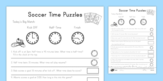 Soccer Worksheet Worksheets Football Themed Differentiated For