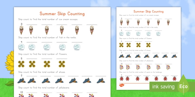 Summer Skip Counting Activity