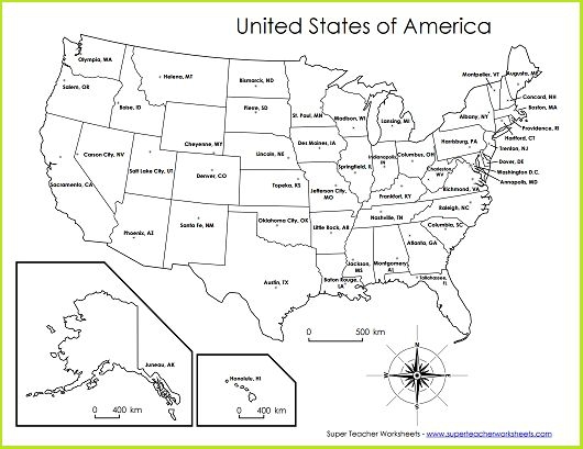 Super Teacher Worksheets Has A Variety Of Usa Maps Choose From