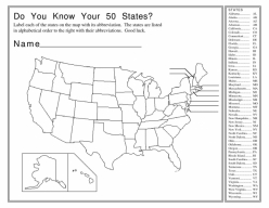 Map The States: State Abbreviations
