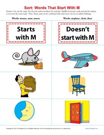 Words Starting With M