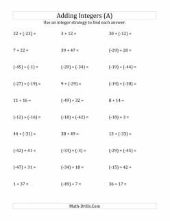 Adding Integers