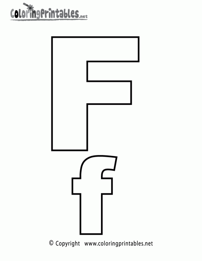 Alphabet Letter F Coloring Page