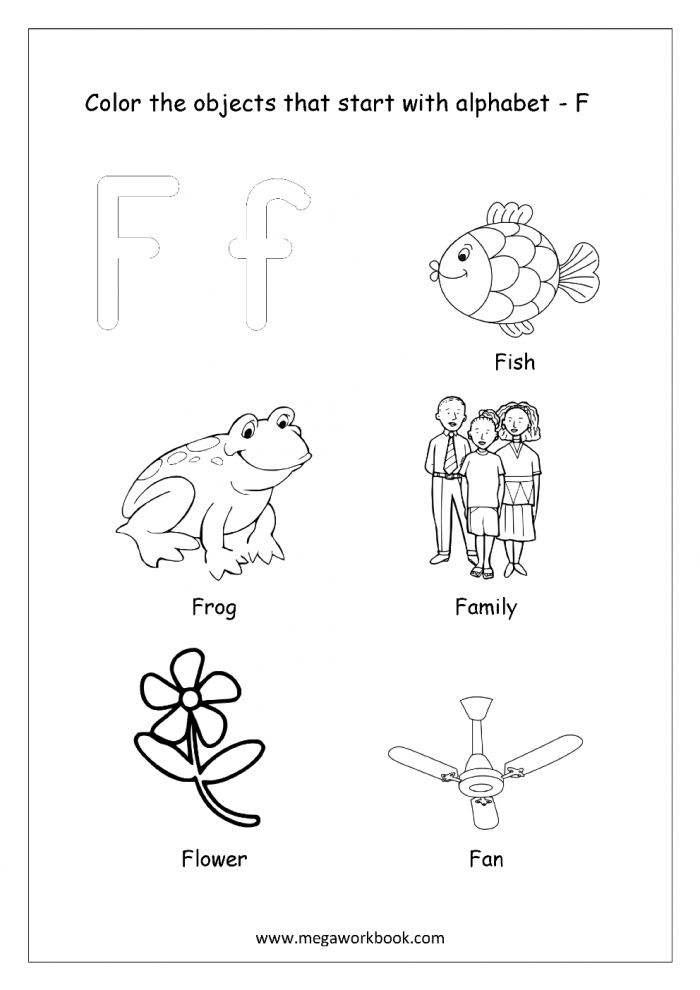 Alphabet Picture Coloring Pages