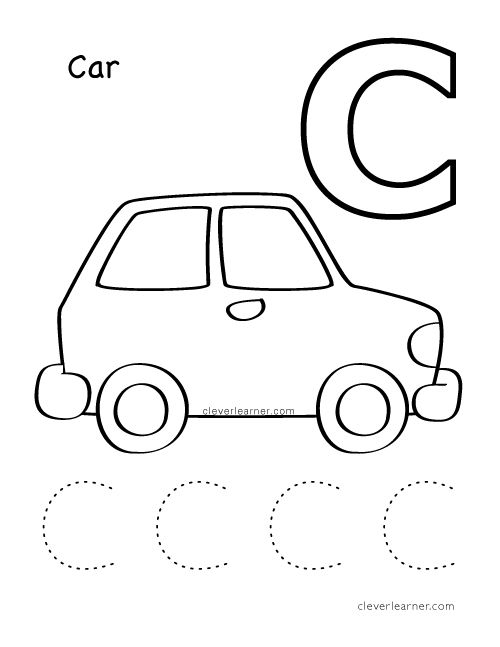 C Is For Cat Alphabet Writing Worksheet For Preschool Children