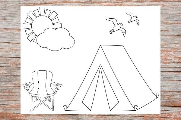 Camping Color Pages