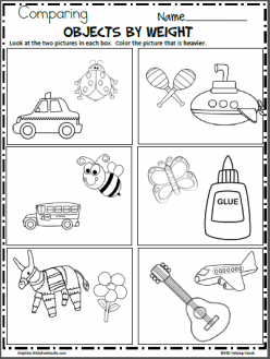 Color And Compare Weights Of Objects