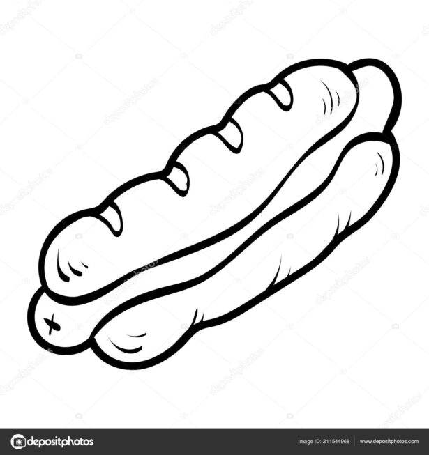 Coloring Book Children Hot Dog Stock Vector Ksenya Savva Pictures