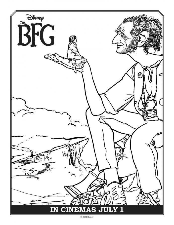 Disney The Bfg Coloring Activities Roald Dahl Movie Theater Form