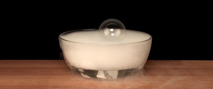 Dry Ice Floating Bubbles
