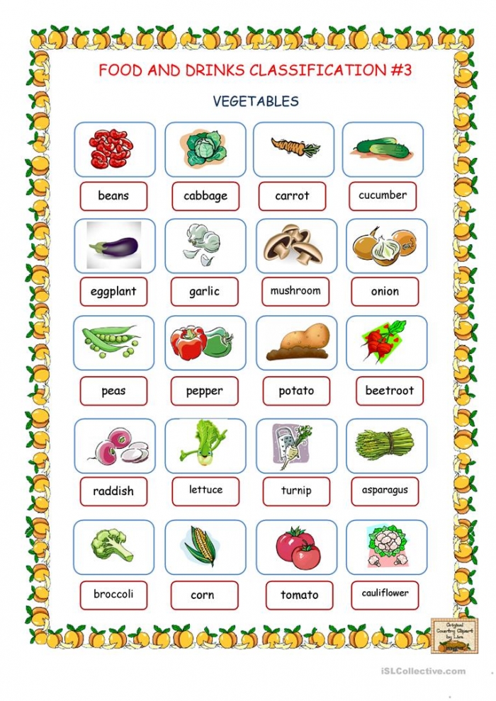 Food   Drinks Classification  Vegetables