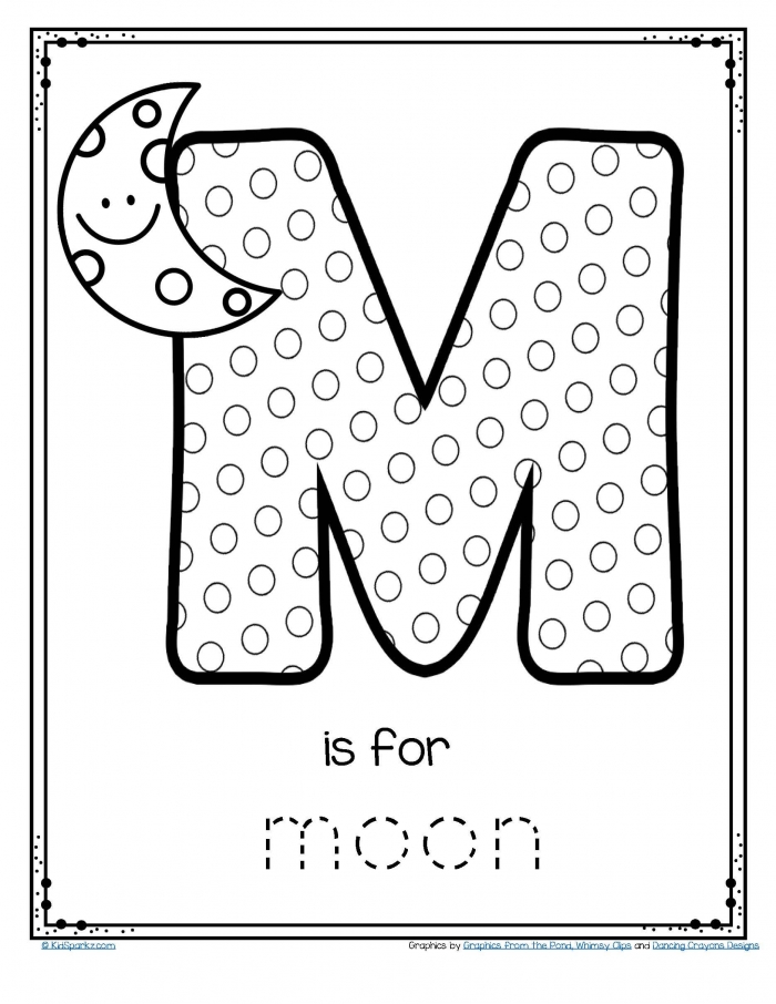 Free M Is For Moon Alphabet Letter Printable Alphabet