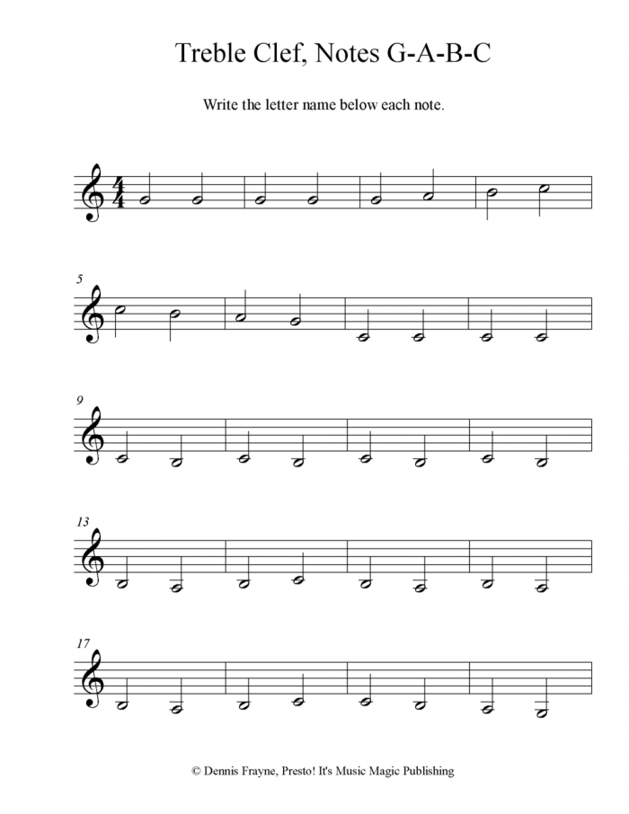 Free Printable Music Note Naming Worksheets  Presto Its Music