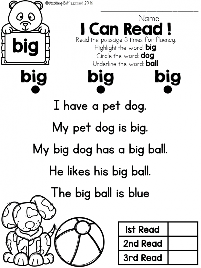 Free Sight Word Reader And Comprehension Set