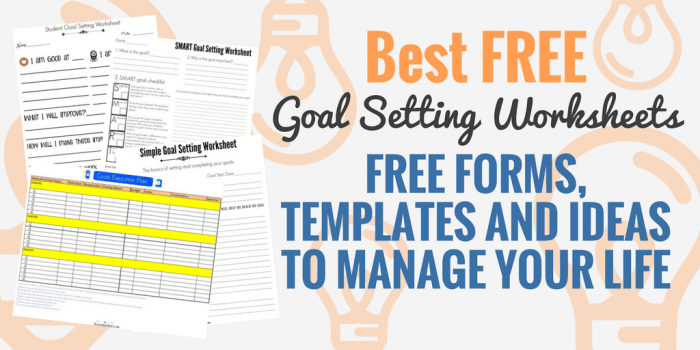 Free Smart Goal Setting Worksheets And Templates