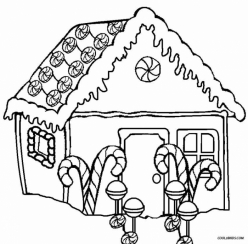 Gingerbread House Coloring